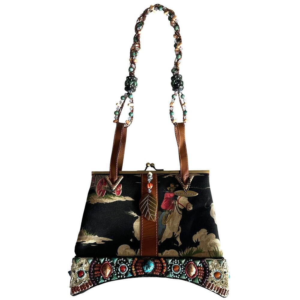 Mary Frances Happy Trails Bag Western Horse Equestrian Beaded Kisslock Purse